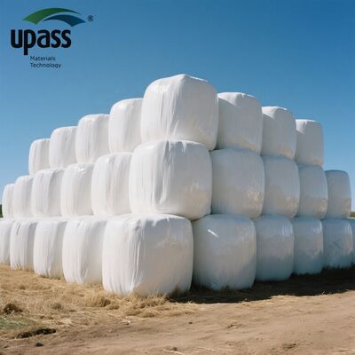 Silage Plastic Agricultural Film UV Protected Block Oxygen Bale Tuff White Hay Bale Wrapping Stretch Film Cutting Moisture / Water